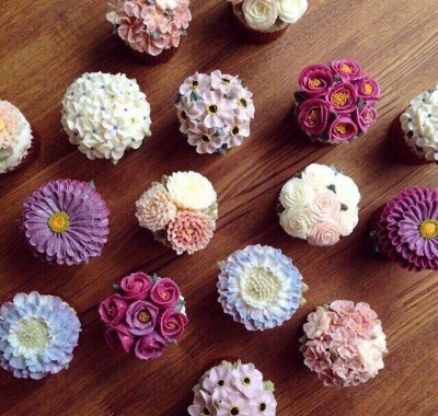 cupcake 纸杯蛋糕 花