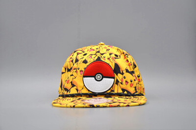 ORIGINAL SNAPBACK POKEMON宠物小精灵皮卡丘精灵球薄款棒球帽