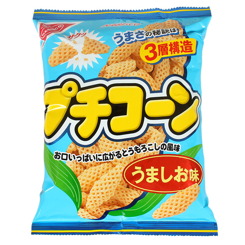 日本进口零食 纳贝斯克 3层结构迷你粟米条玉米条85g香脆膨化