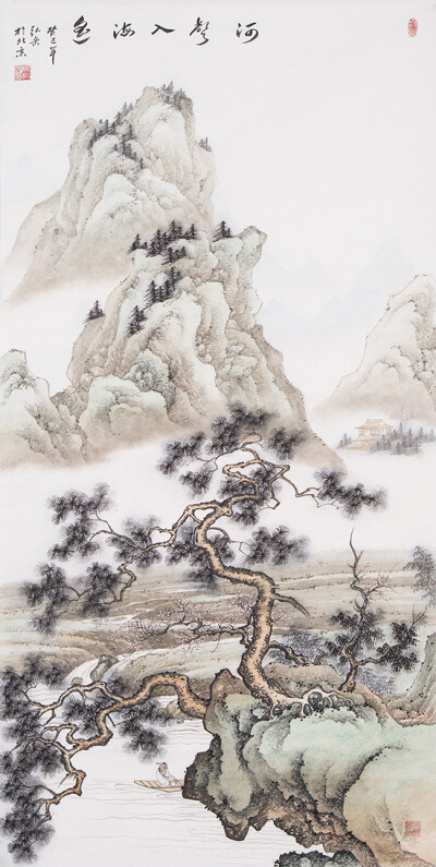 中国画欣赏杨弘岳山水画