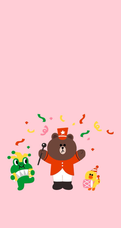 LINE Friends 高清手机壁纸 可妮兔 布朗熊