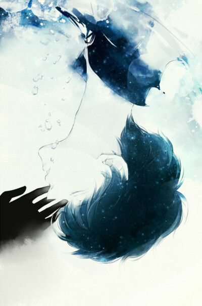 【谁家少年倾天下】 插画 风景 人物 森系 手绘 水彩 涂鸦 星空 唯美 意境 背景 二次元 少年