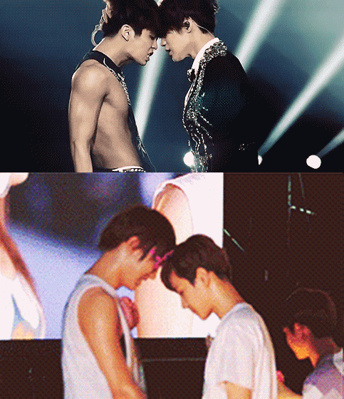 exochanyeolbaekhyun灿白才明白为什么要做这个动作原来是模仿咩