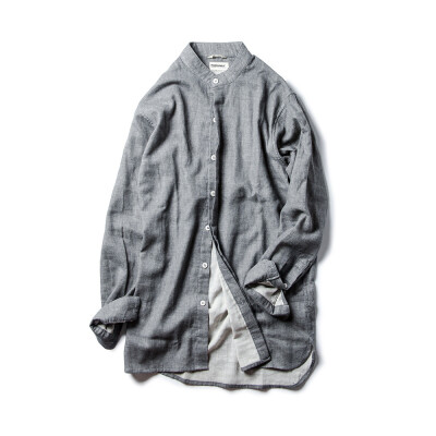 ROARINGWILD 15AW Hidden Placket CSHIRT . LS 深灰长款衬衫