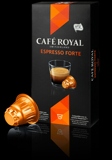 皇家胶囊咖啡 #咖啡# Espresso Forte：意式浓缩浓烈咖啡 咖啡味道： 选用产自中南美洲，非洲以及亚洲的100%高级阿拉比卡咖啡豆，浓厚的烘烤飘逸出熏烤的醇香，像刚出炉的水果派的香气，少量的水量呈现所有义式浓缩咖…