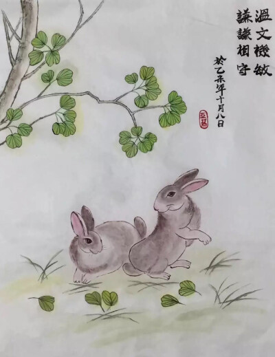 朋友画的小兔子