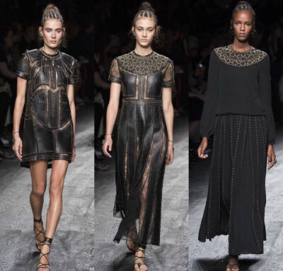 Valentino S/S 2016 Paris. 图腾、编织、面具、刺青，神秘而粗犷的非洲土著部落元素，均被Valentino的精工细作融入2016春夏系列的细节之中。