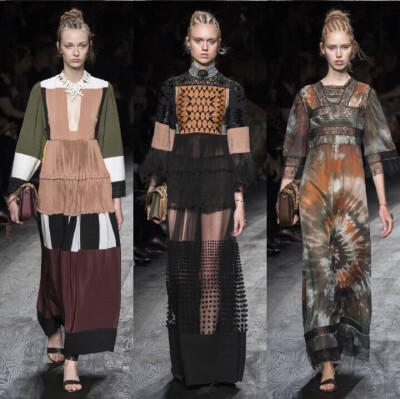 Valentino S/S 2016 Paris. 图腾、编织、面具、刺青，神秘而粗犷的非洲土著部落元素，均被Valentino的精工细作融入2016春夏系列的细节之中。