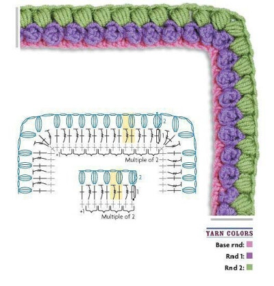 钩针拐角花边