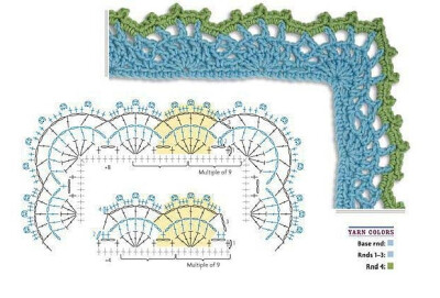 钩针拐角花边
