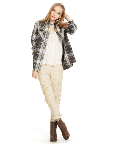 Paint-Splatter Boyfriend Pant $198.00