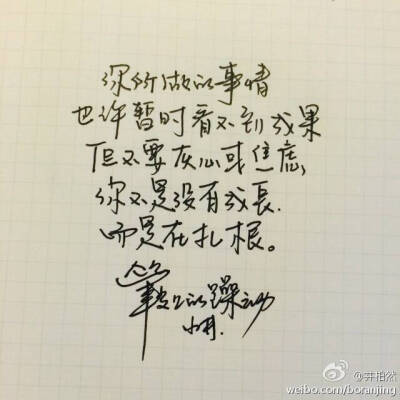 正能量 你不是没有成长， 而是在扎根