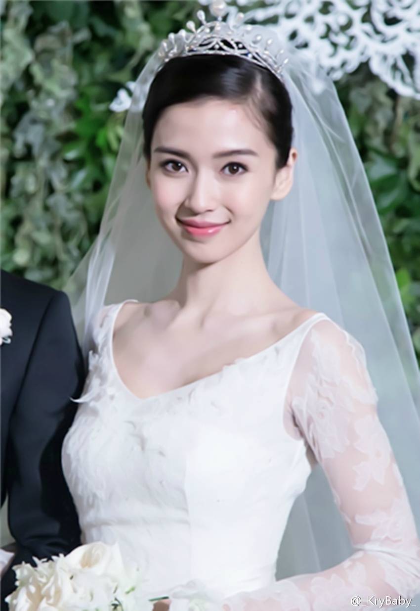 杨颖结婚婚纱图片