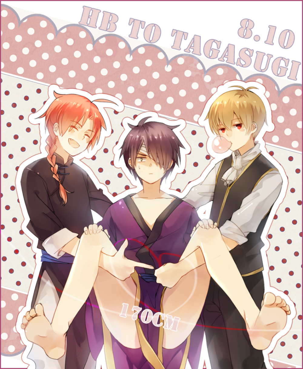 银魂银他妈高杉冲田神威银时呆毛萌动漫美男辫子170超抖s三人组hhh