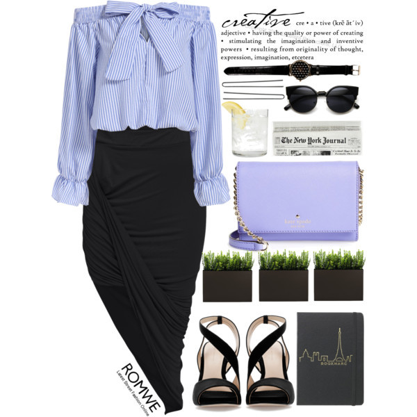 Top: http://romwe.com/Boat-Neck-With-Bow-Vertical-Striped-Blue-Top-p-123501-cat-670.html?utm_source=polyvore&amp;amp;utm_medium=set&amp;amp;url_from=m-zineta … Skirt: http://romwe.com/Black-Slim-Bodycon-Asymmetrical-Skirt-p-117580-cat-682.html?utm_source=p …