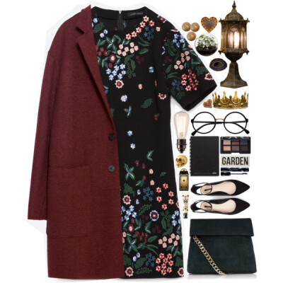 A fashion look from October 2015 featuring zara dresses, red coat and pointed flats. Browse and shop related looks.