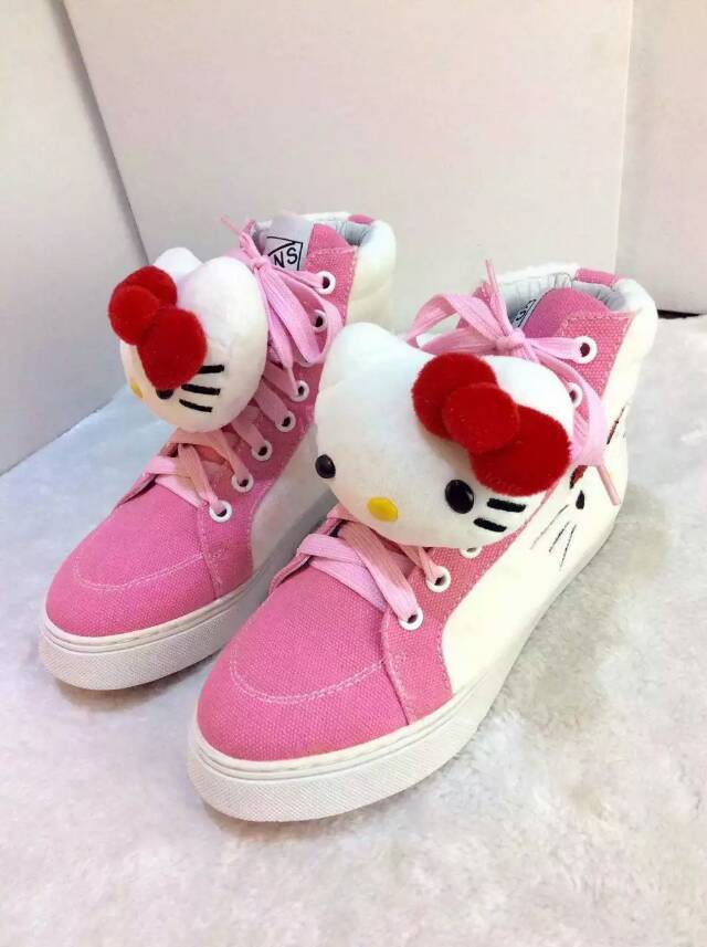 #HelloKitty# #凱蒂貓# #高幫帆布鞋# #百搭時尚# #Vans# #萬斯#