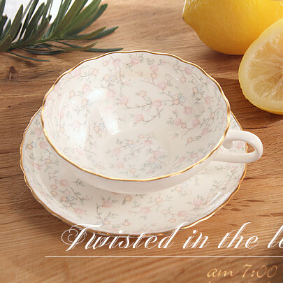 骨瓷 描金边 欧式英式下午茶杯 红茶杯具 杯碟出 红花图案