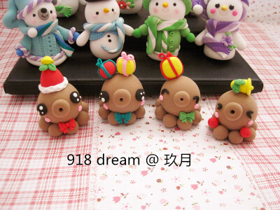 淘宝店铺 918 dream 超轻粘土 圣诞系列 摆件 粘土成品现货可定制 生日创意礼物