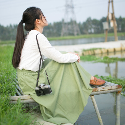 森女系秋装小清新日系半身长裙文艺范裙子长款棉麻半身裙女大摆秋