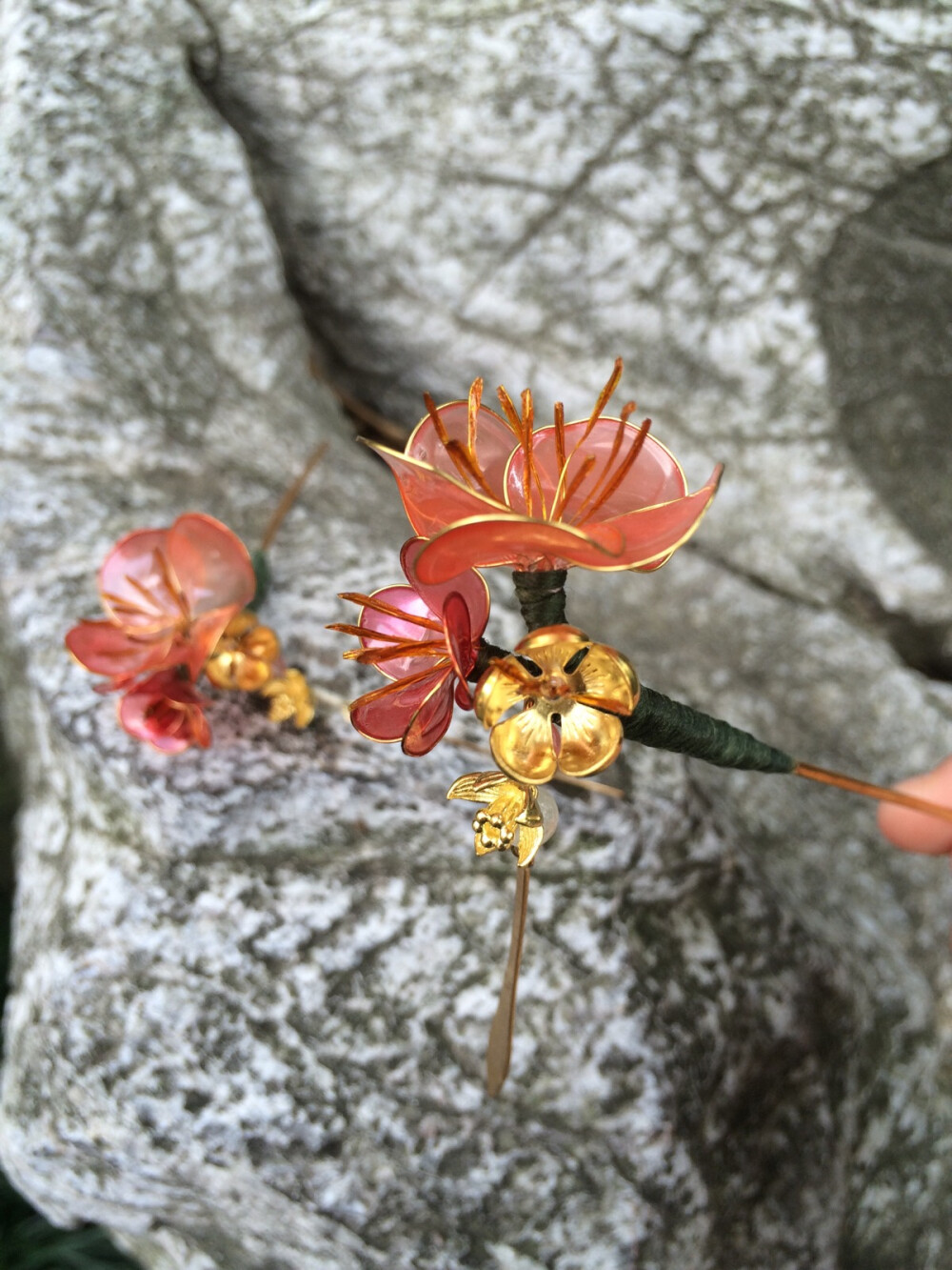 梅花簪 造花液 水晶花