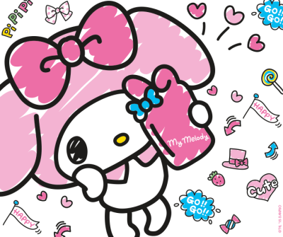  #melody# #sanrio# #可爱# #wallpaper# #背景# #壁纸#