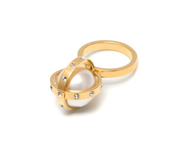 AW15MFP Satellite Pearl Ring 卫星 珍珠 镶钻戒指