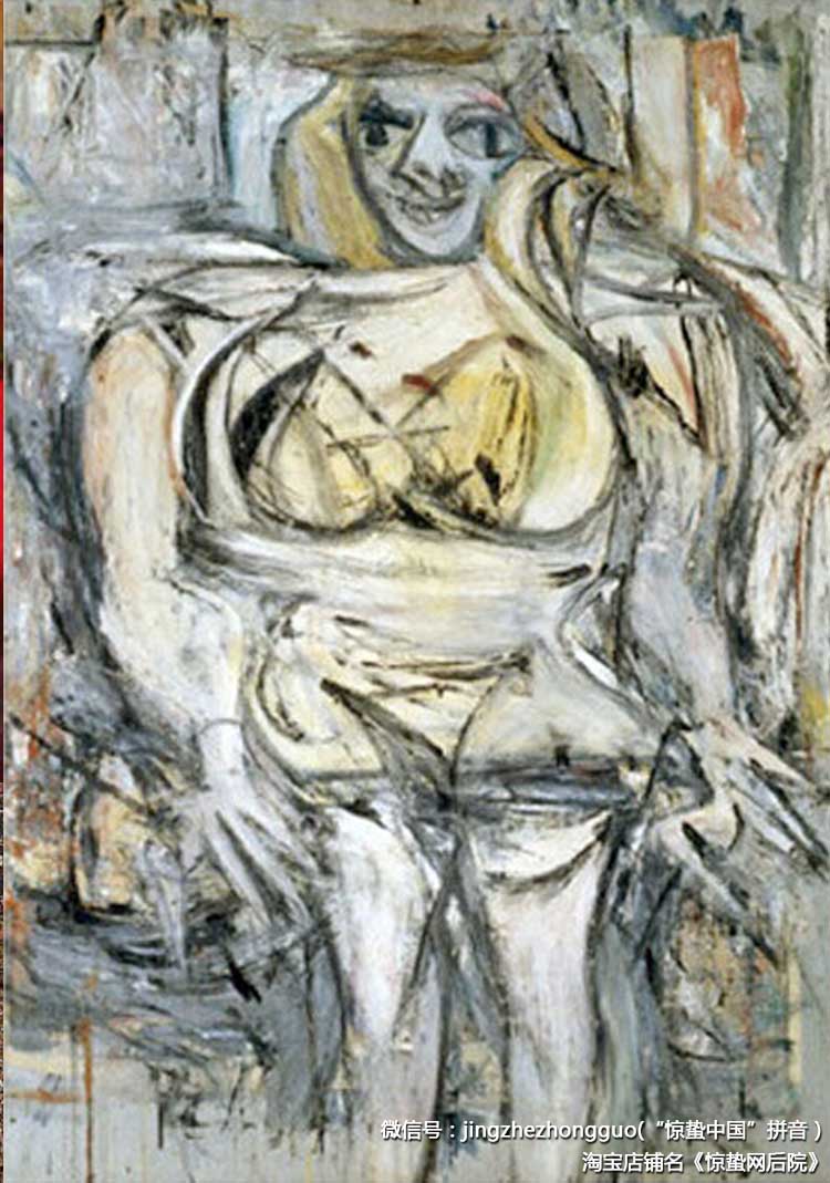 第六名：威廉-德-库宁（Willem de Kooning） 《女人III》（Woman III）(006)： 来自荷兰籍美国画家威廉?德?库宁的作品《女人III》，这是他在1951到1953年间创造的六幅“女子”系列画作的第三幅，2006年11月以 1.37亿美元的价格转手(调整后价格：1.62亿美元)