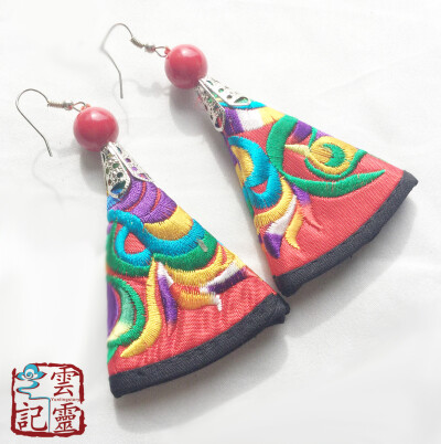 云灵记` 彩霞映辉耳环 Brilliant color Earrings【出售】