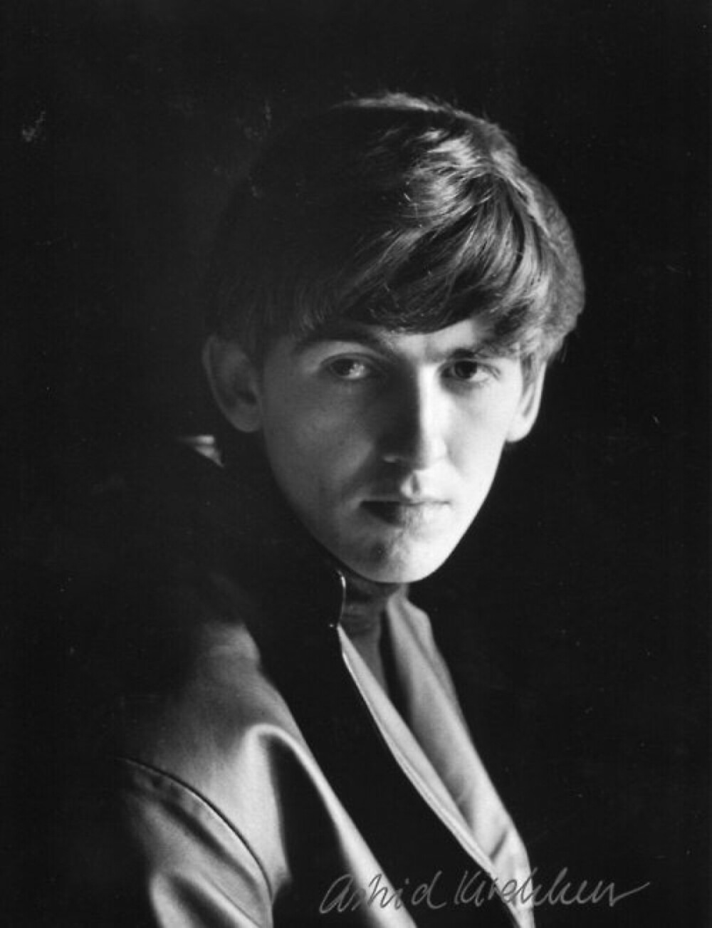 George photographed in Hamburg by friend, Astrid Kirchherr “They always cared about me and looked after me, especially George.” - Astrid