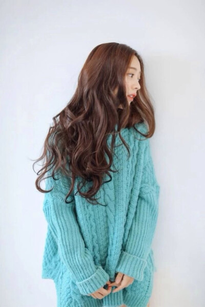 女生 头像 长发 清新 唯美 卷发 染发