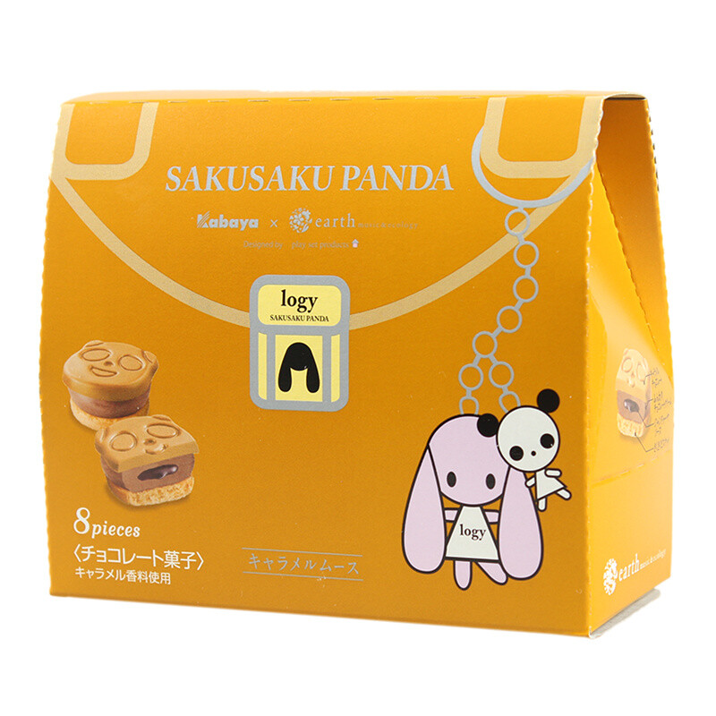 日本进口 卡巴呀KABAYA 四层熊猫焦糖慕斯夹心巧克力8枚48.8g礼盒