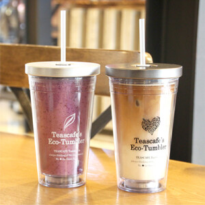 韩国teascafe时尚金属杯盖夏日透明冷饮杯果汁杯水果杯随身杯