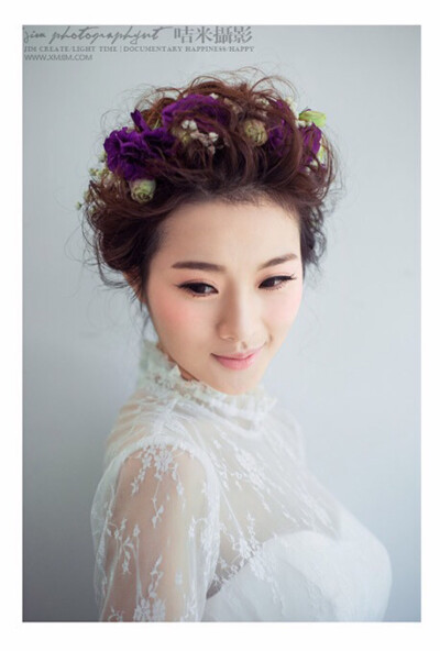 唯美新娘发型，留着以后自己结婚用！