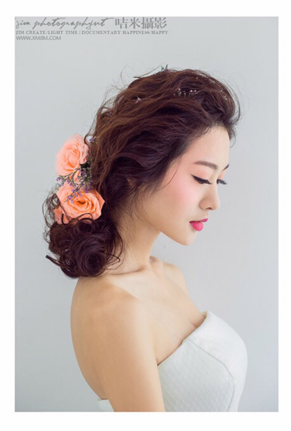 唯美新娘发型，留着以后自己结婚用！