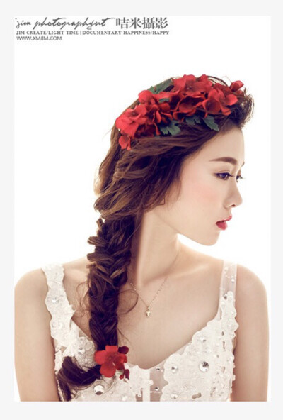 唯美新娘发型，留着以后自己结婚用！