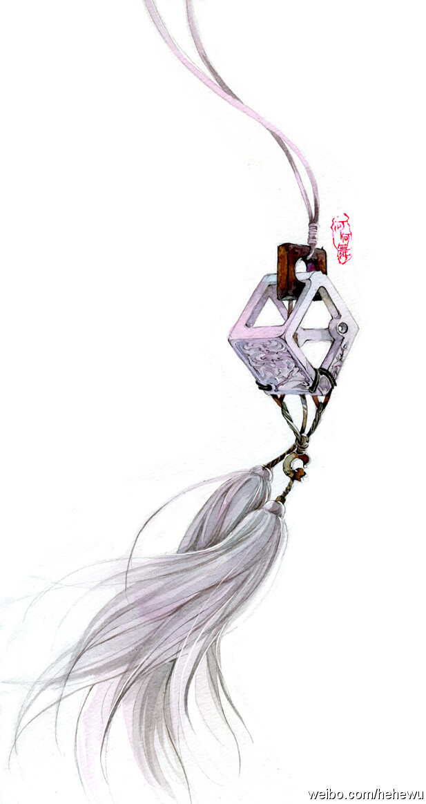 古风 插画 挂件