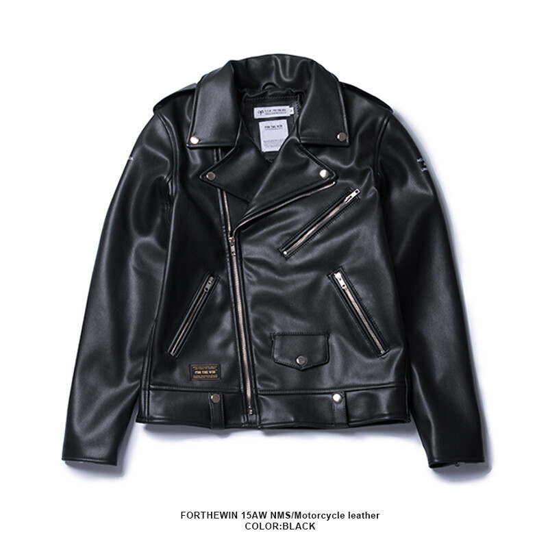 香港FTW Forthewin15AW leather秋冬男短款pu机车皮夹克皮衣外套