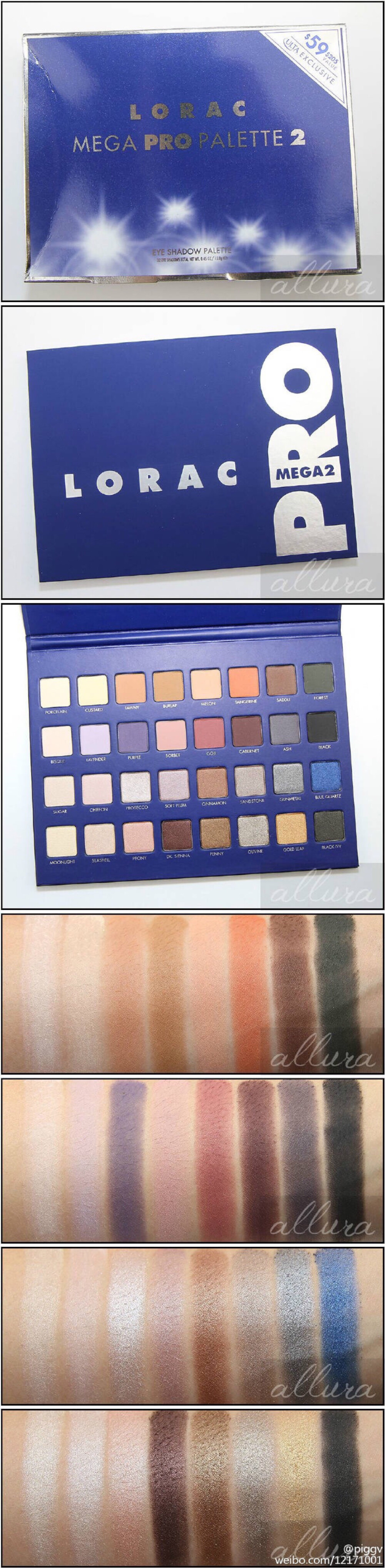 Lorac mega pro 2眼影盘试色