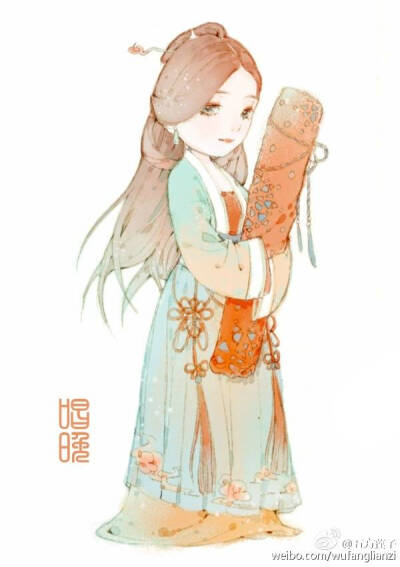 绘师：五方莲子: #汉服# #齐腰襦裙#