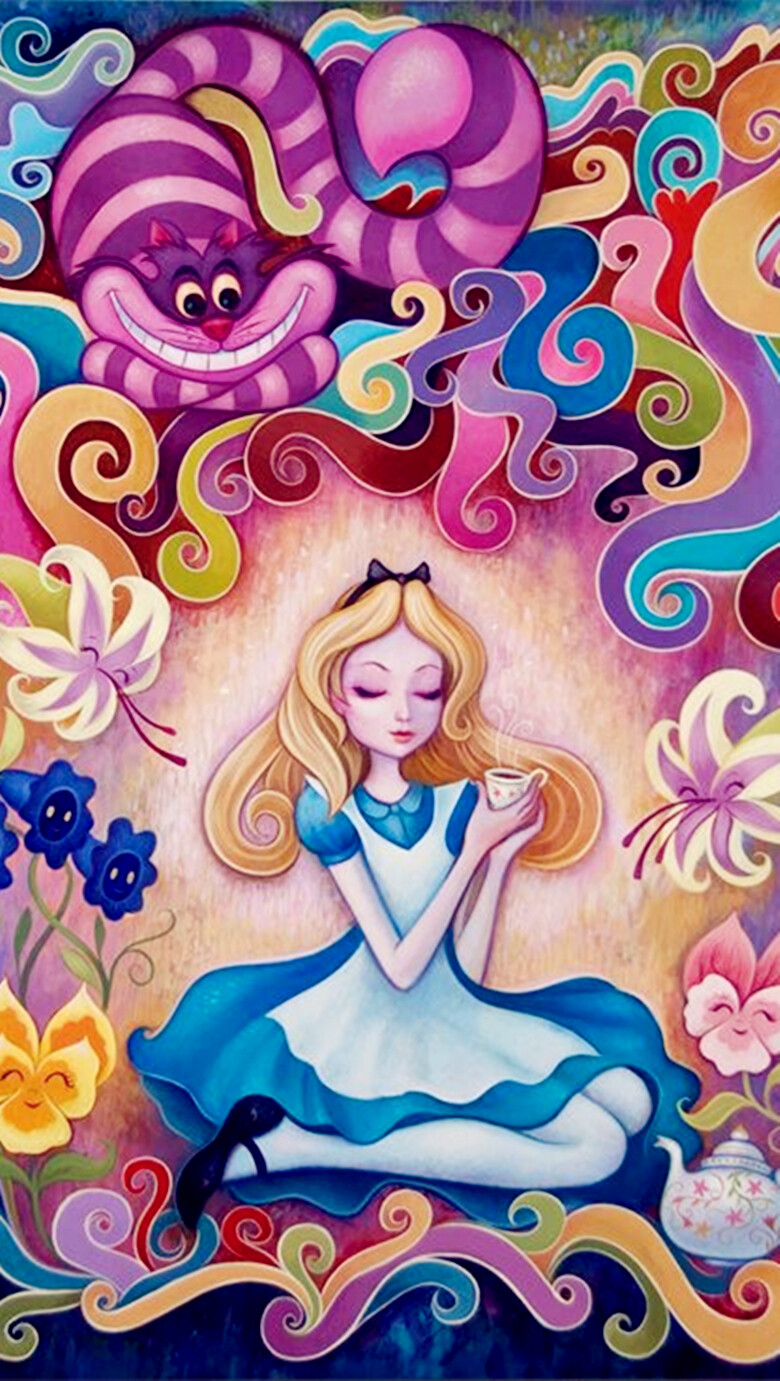 iphone壁纸爱丽丝梦游仙境兔子红桃皇后