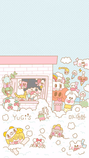 iPhone壁纸 萌物 可爱 背景 套图 韩系 插画 素材ღ ¤̴̶̷̤́‧̫̮ ¤̴̶̷̤̀ 麽麽