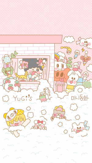 iPhone壁纸 萌物 可爱 背景 套图 韩系 插画 素材ღ ¤̴̶̷̤́‧̫̮ ¤̴̶̷̤̀ 麽麽