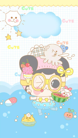 iPhone壁纸 萌物 可爱 背景 套图 韩系 插画 素材ღ ¤̴̶̷̤́‧̫̮ ¤̴̶̷̤̀ 麽麽