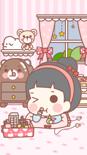 iPhone壁纸 萌物 可爱 背景 套图 韩系 插画 素材ღ ¤̴̶̷̤́‧̫̮ ¤̴̶̷̤̀ 麽麽