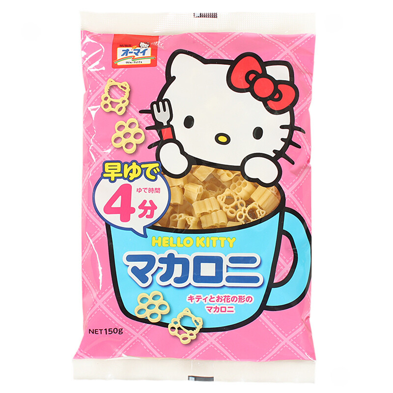 日本NIPPN Hello Kitty镂空猫猫宝宝通心粉造型面条150G