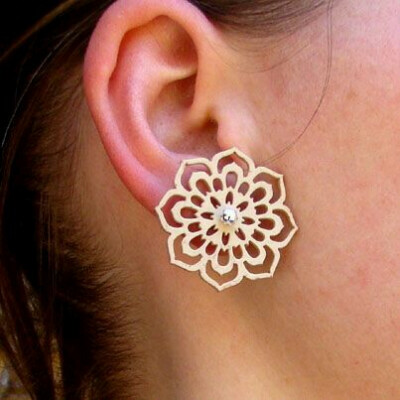 材质以皮革和橡胶为主，融入剪纸元素的创新饰品，在欧美市场价格在10～100欧元不等。（本人非代购，勿扰。）