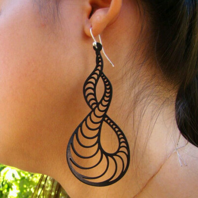 材质以皮革和橡胶为主，融入剪纸元素的创新饰品，在欧美市场价格在10～100欧元不等。（本人非代购，勿扰。）