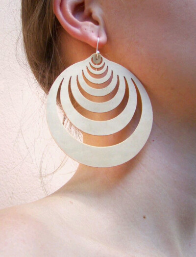 材质以皮革和橡胶为主，融入剪纸元素的创新饰品，在欧美市场价格在10～100欧元不等。（本人非代购，勿扰。）