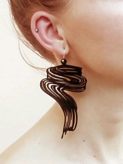 材质以皮革和橡胶为主，融入剪纸元素的创新饰品，在欧美市场价格在10～100欧元不等。（本人非代购，勿扰。）